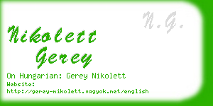 nikolett gerey business card